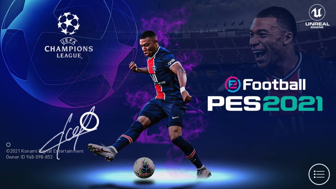 eFootball PES 2021 Mobile 5.2.0 UEFA Champions League Patch Android