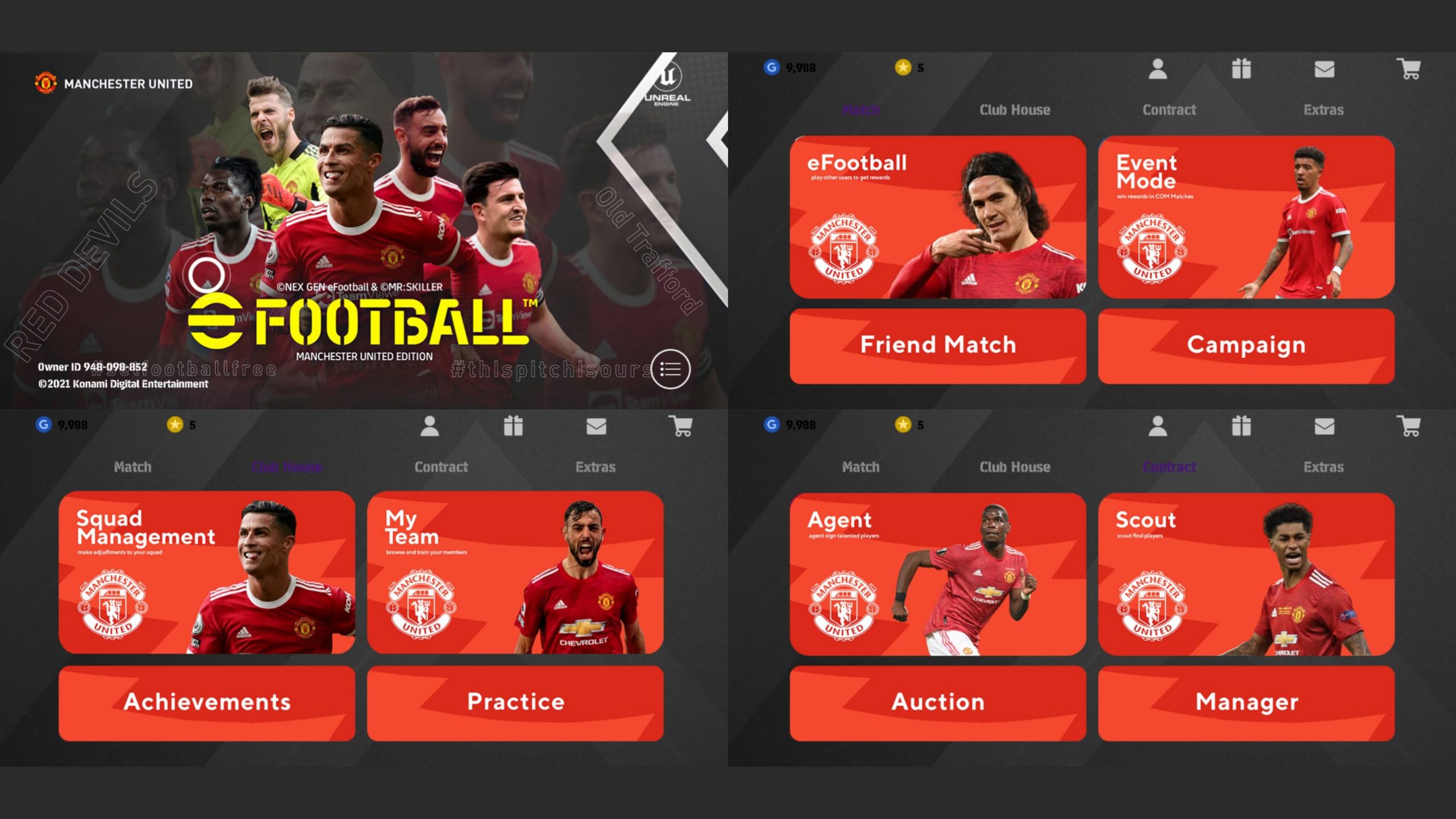 eFootball PES 2022 Mobile 5.5.0 Manchester United Graphics Patch Android