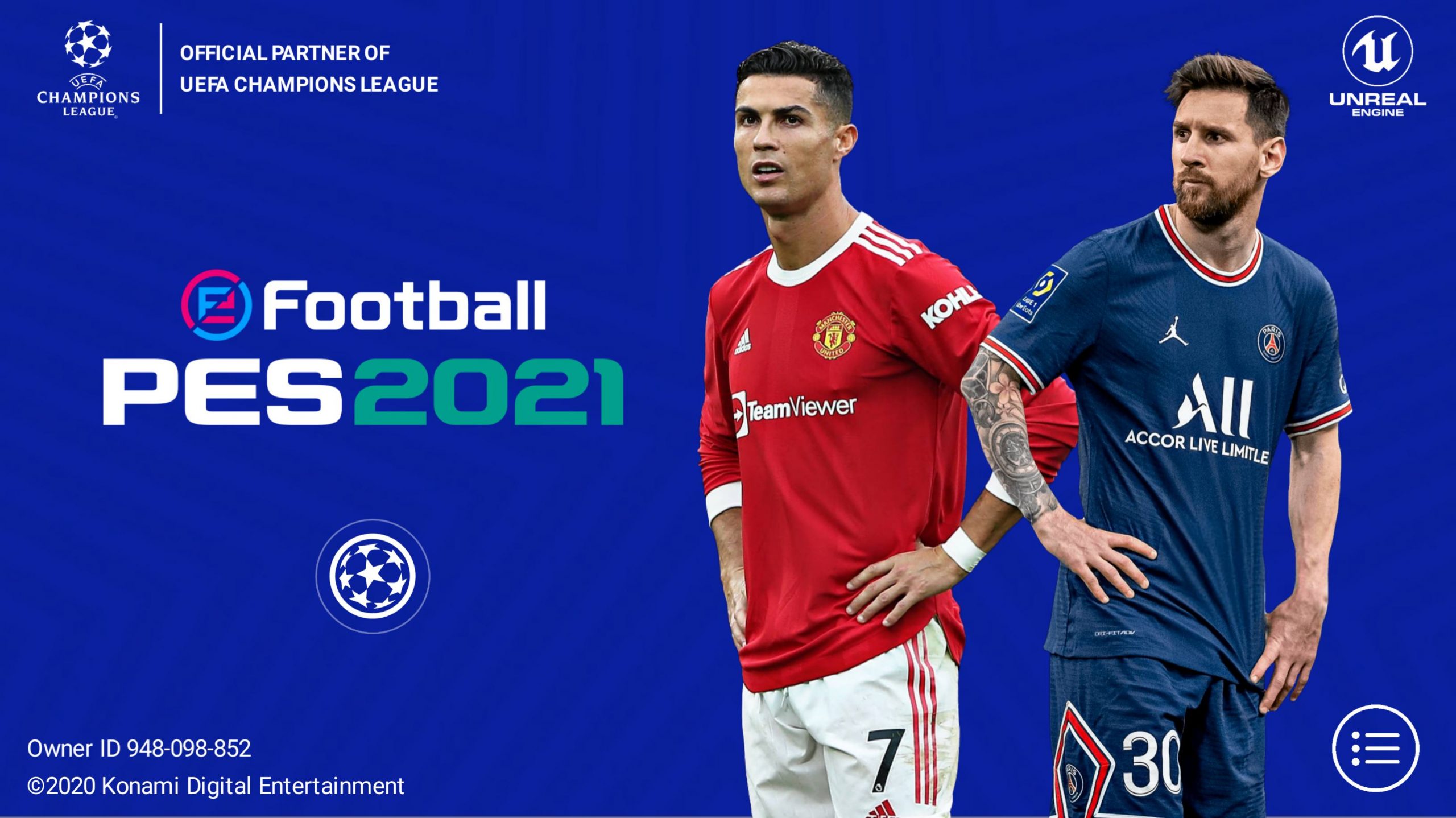 eFootball PES 2021 Mobile 5.5.0 UEFA Champions League Patch Android