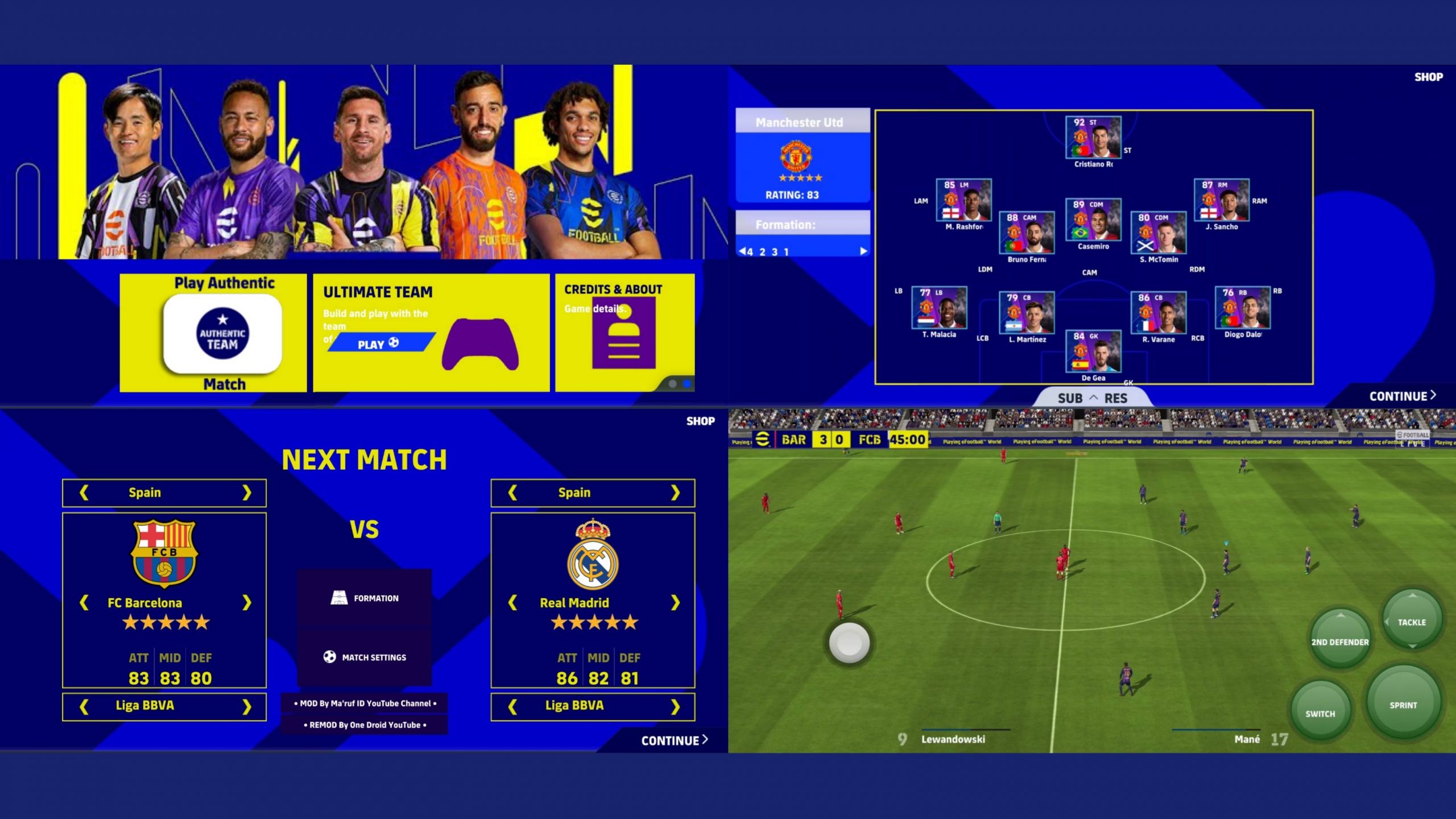FIFA 16 Mobile Patch eFootball 2023 Android Offline New Squad Update,Mini Faces,Player Cards