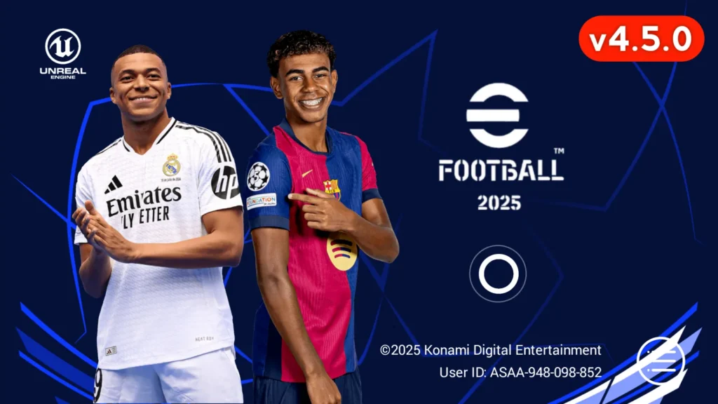 eFootball 2025 Mobile v4.5.0 Champions League Patch Download for Android